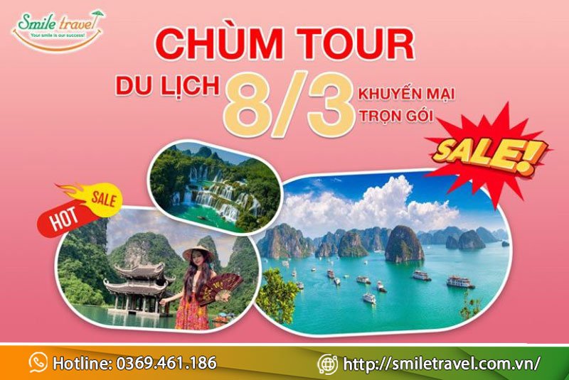 Chùm tour du lịch 8/3 khuyến mại trọn gói