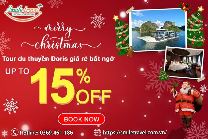 Tour du thuyền Doris khuyến mại dịp lễ Noel