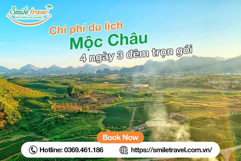 Chi phí du lịch Mộc Châu 4 ngày 3 đêm