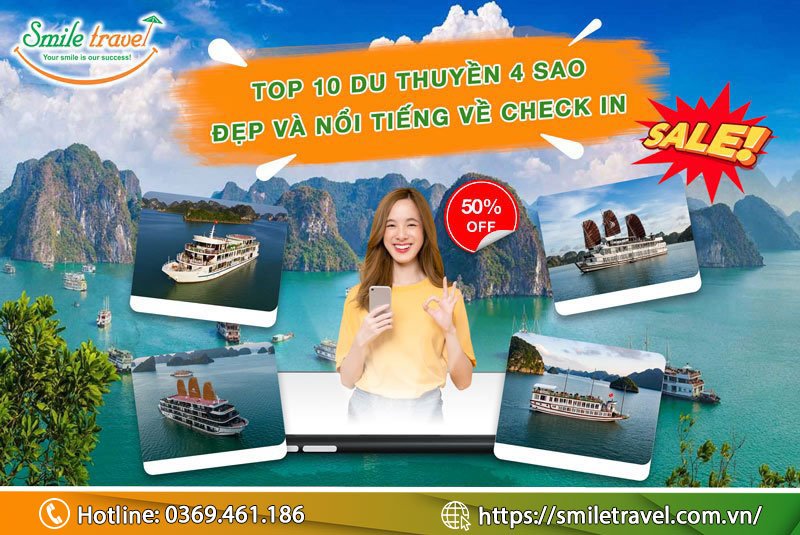 Top du thuyền 4 sao đẹp chất lượng tốt