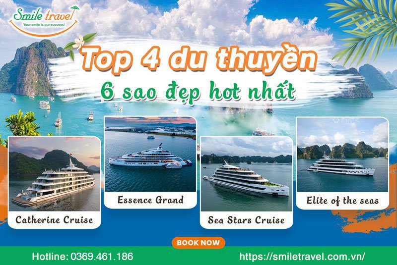 Top Du Thuyền 6 sao nổi tiếng check in đẹp