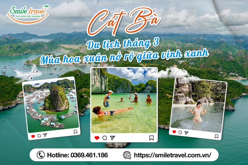 Du lịch Cát Bà tháng 3 - Mùa hoa xuân nở rộ giữa vịnh xanh