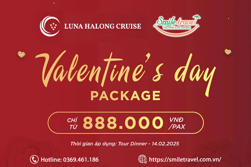 Đón Valentine 14/2 lãng mạn trên du thuyền Luna Halong Cruise
