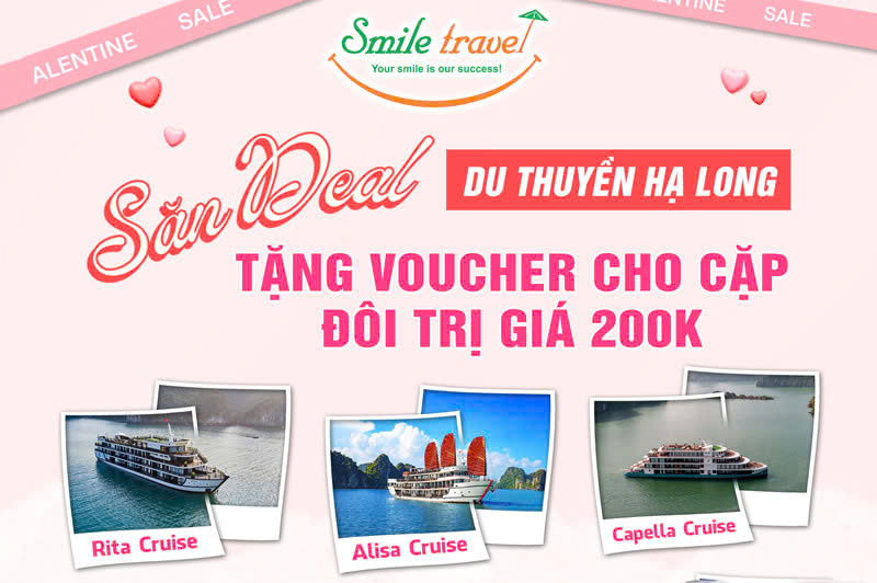 Valentine trên du thuyền Hạ Long giá rẻ bất ngờ