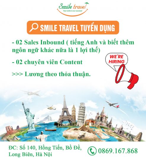 Tuyển dụng sales du lịch tháng 12