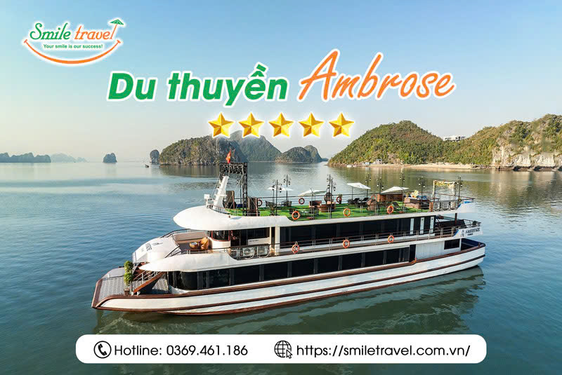 Du thuyền Ambrose Cruise 5 sao tour Vịnh Hạ Long trong ngày