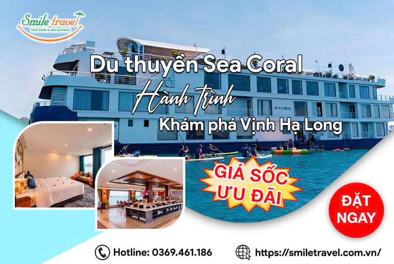 Tour Hạ Long trên Du thuyền Sea Coral 5 sao cruise
