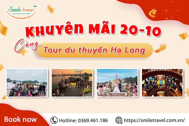 Tour du thuyền Hạ Long khuyến mãi cực hot 20/10